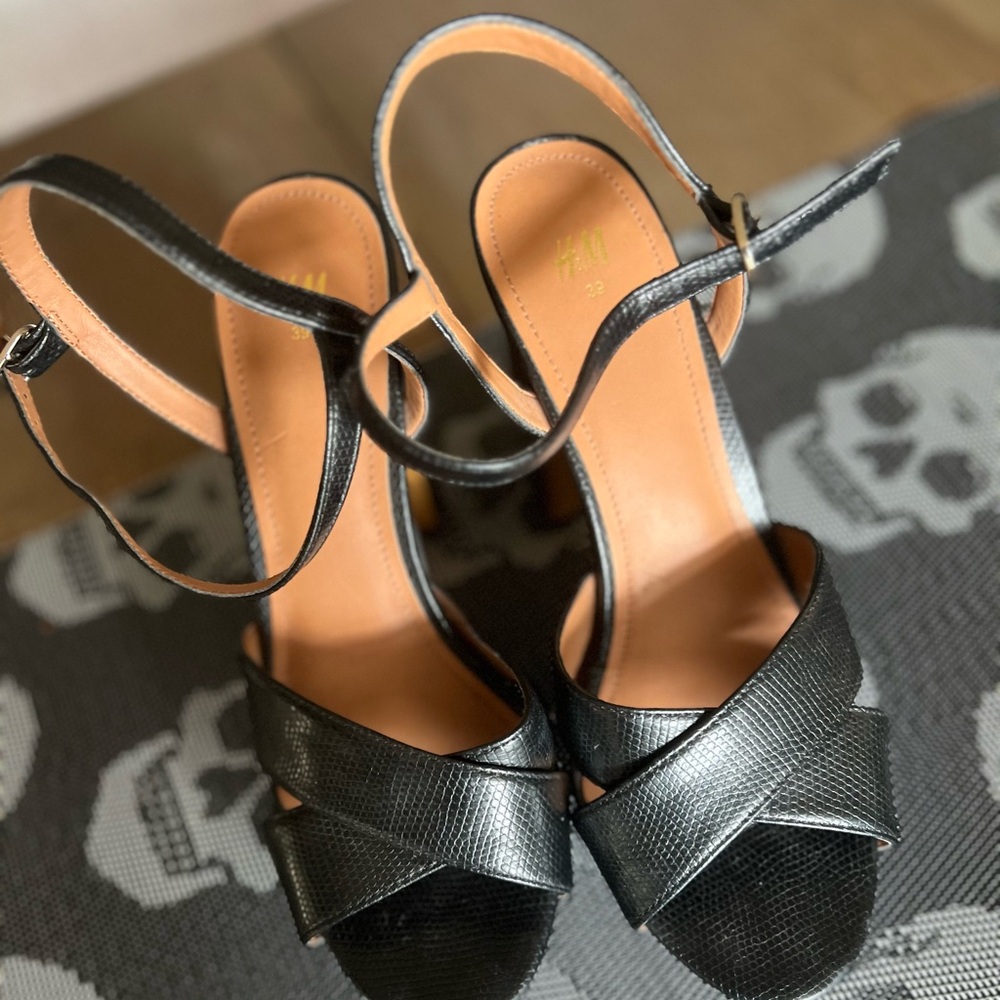Black Snakeskin Heels